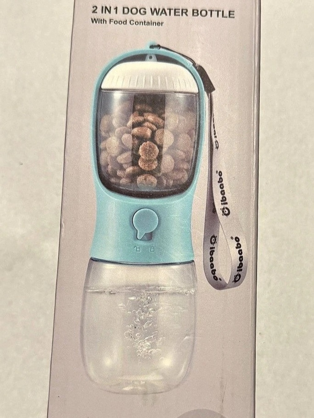 Cibaabo 2 in 1 Dog Water Bottle Dog Water Bottle Blue New in Box